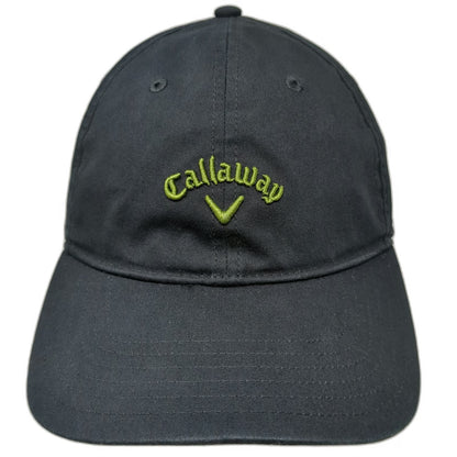 Callaway Baseball Cap Black Green One Size Strapback Cotton Embroidered Golf Hat