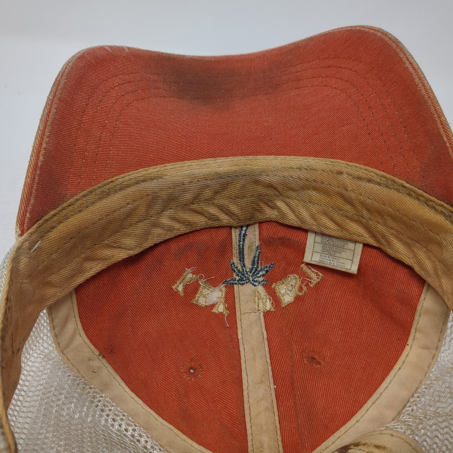 Key West Est. 1822 Trucker Hat Orange One Size Adjustable Mesh Back Headmost