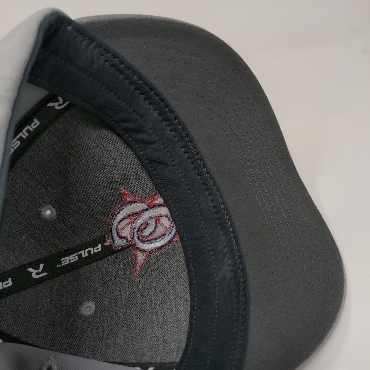 CO Fitted Hat Gray S/M Embroidered Vented Holes 6 Panel Pulse Richardson