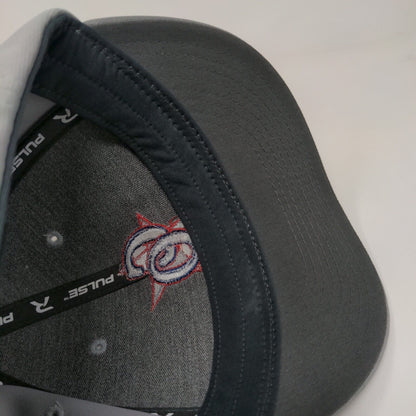 CO Fitted Hat Gray S/M Embroidered Vented Holes 6 Panel Pulse Richardson