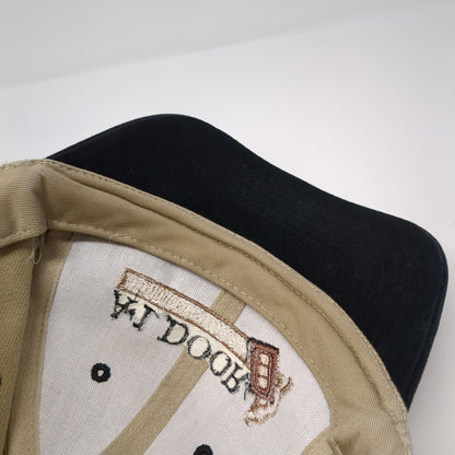 A1 Door And Building Solutions Snapback Hat Tan OS Adjustable Embroidered
