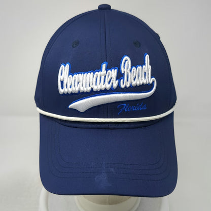 Free Style Baseball Cap Blue OSFM Strapback Clearwater Beach Florida Hat Rope