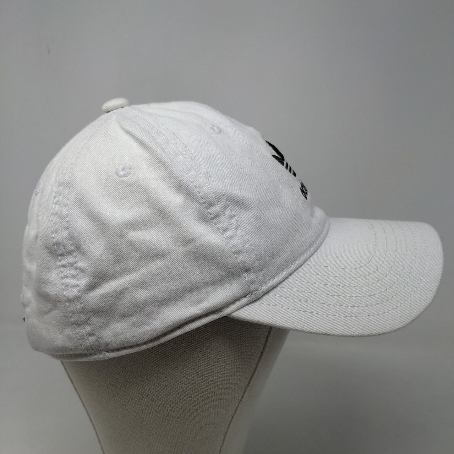 Adidas Men's Slideback Hat White OSFA Embroidered Trefoil Logo Cotton