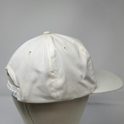 Cap America 5 Panel White 3M Red Logo Green Underbrim Snapback Hat Vintage