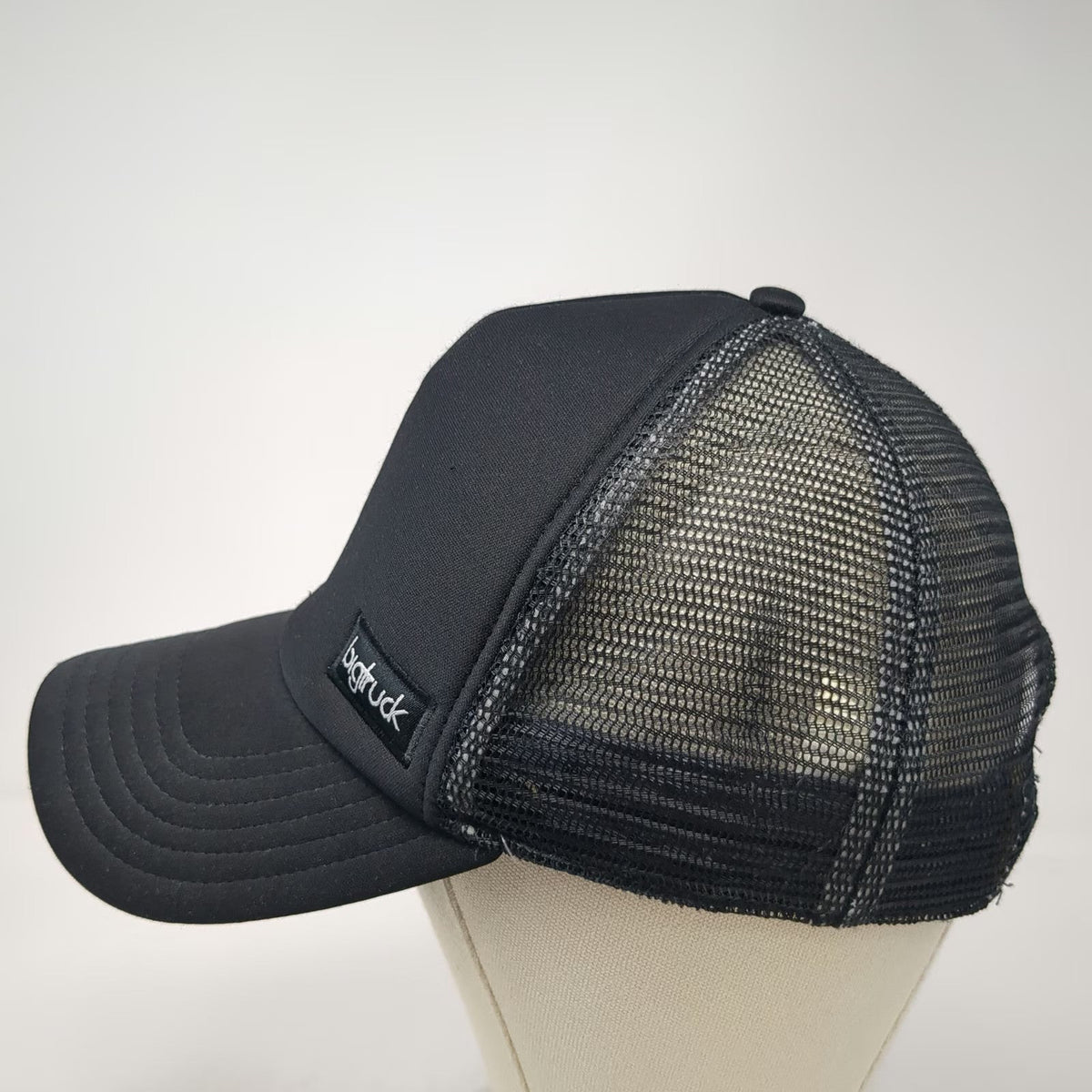 Bigtruck Trucker Hat Black One Size Patch Mesh Back Snapback Lake Tahoe Brand