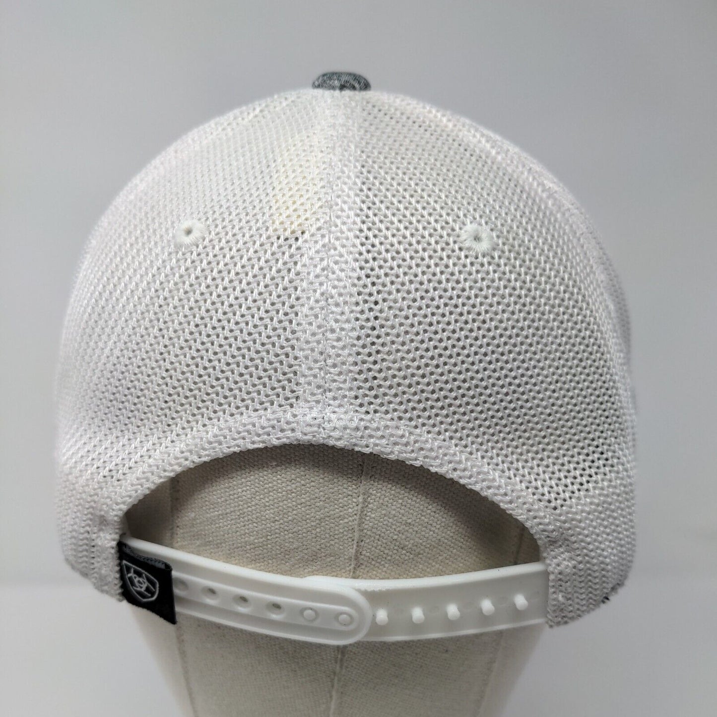 Ariat Snapback Trucker Hat Gray OS Adjustable 110 Flexfit Tech Patriotic Yupoong