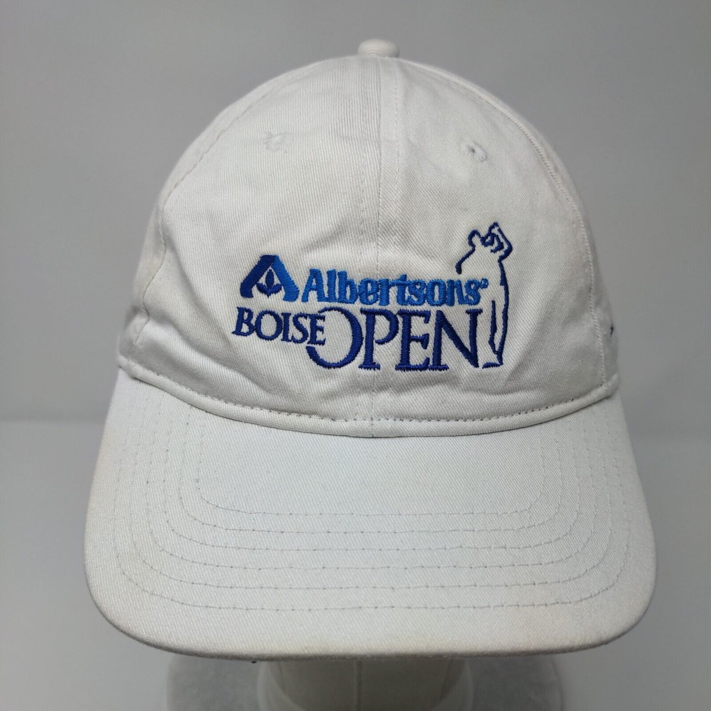 Albertsons Boise Open Slideback Hat White One Size Embroidered Ivory