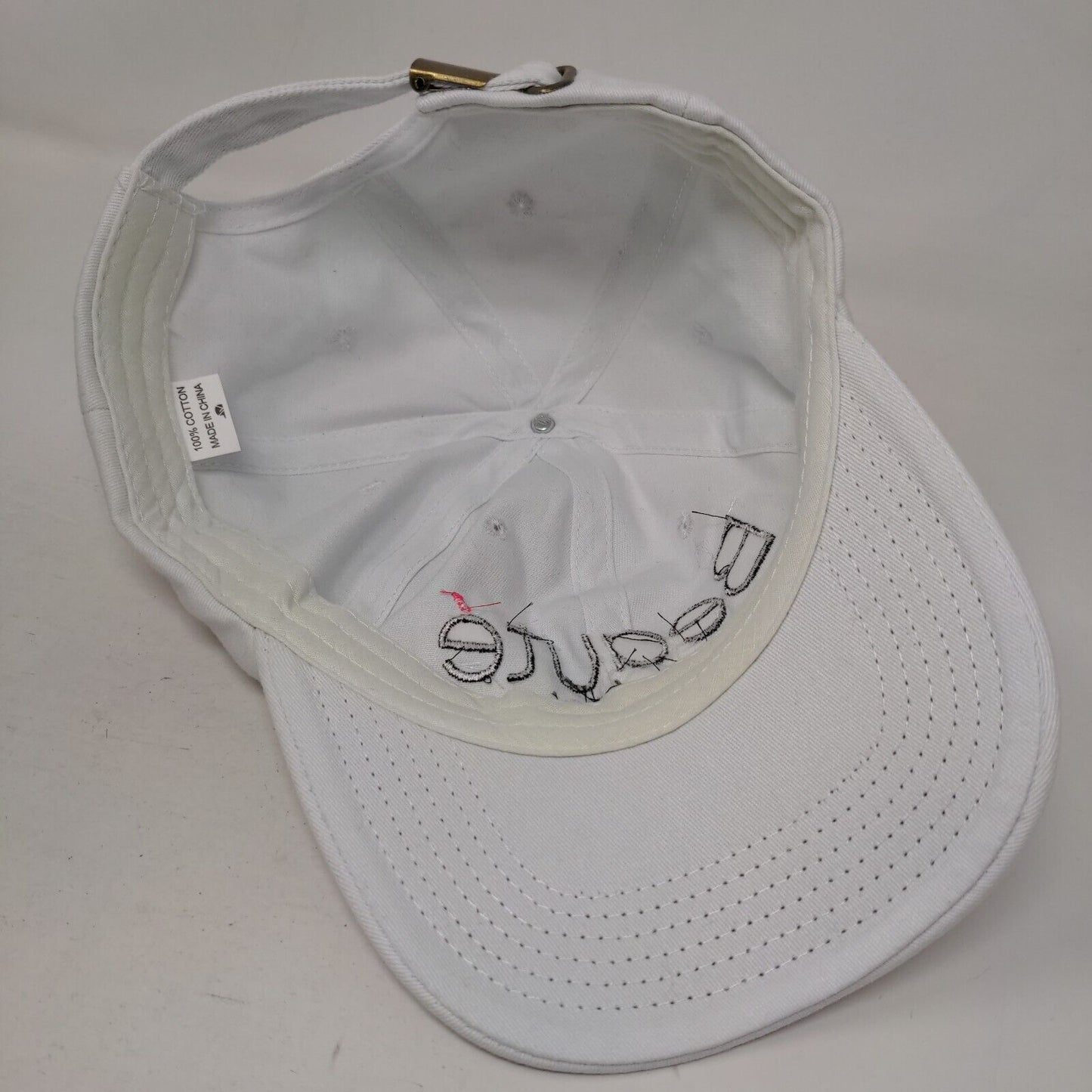 Beaute Aesthetics Slideback Hat White One Size Embroidered Adjustable