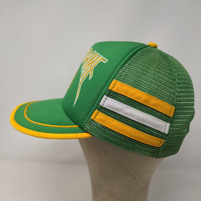 International Hats Mens Snapback Mesh Back Trucker Hat Green OSFA Notre Dame VTG