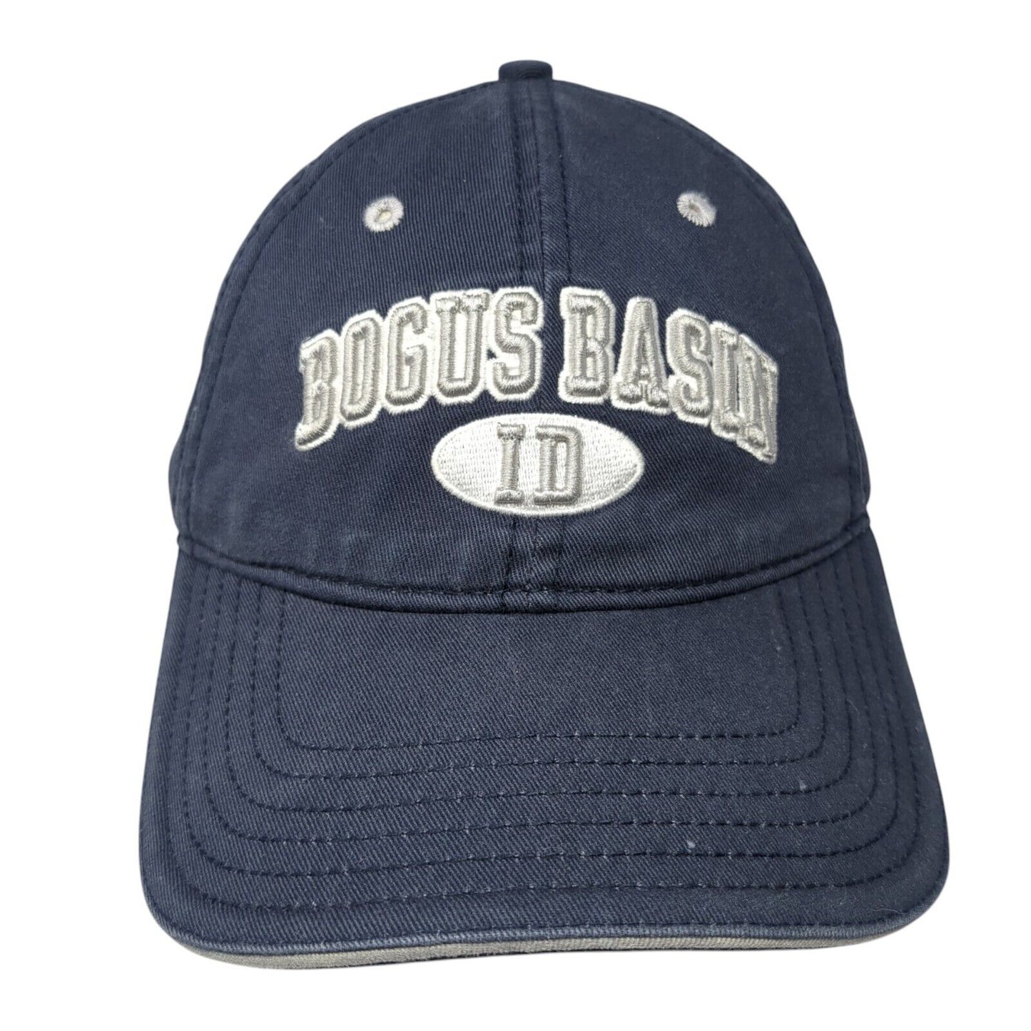 Bogus Basin ID Strapback Hat Blue One Size Adjustable Attitude 6 Panel