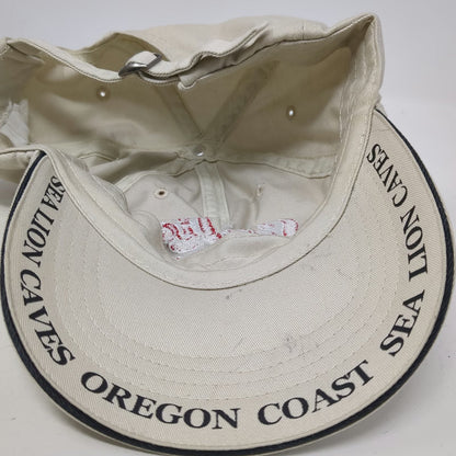 Sea Lion Caves Oregon Coast Logo Baseball Cap Beige One Size Slideback Hat