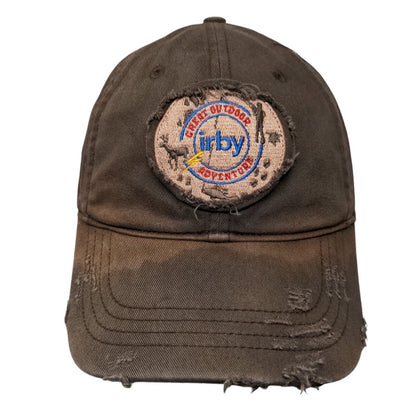 Irby Great Outdoor Adventure Strapback Hat Brown One Size Distressed 6 Panel
