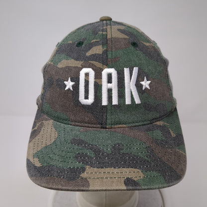 OAK Fitted Hat Camouflage S/M Lightweight Embroidered 6 Panel Flexfit Yupoong