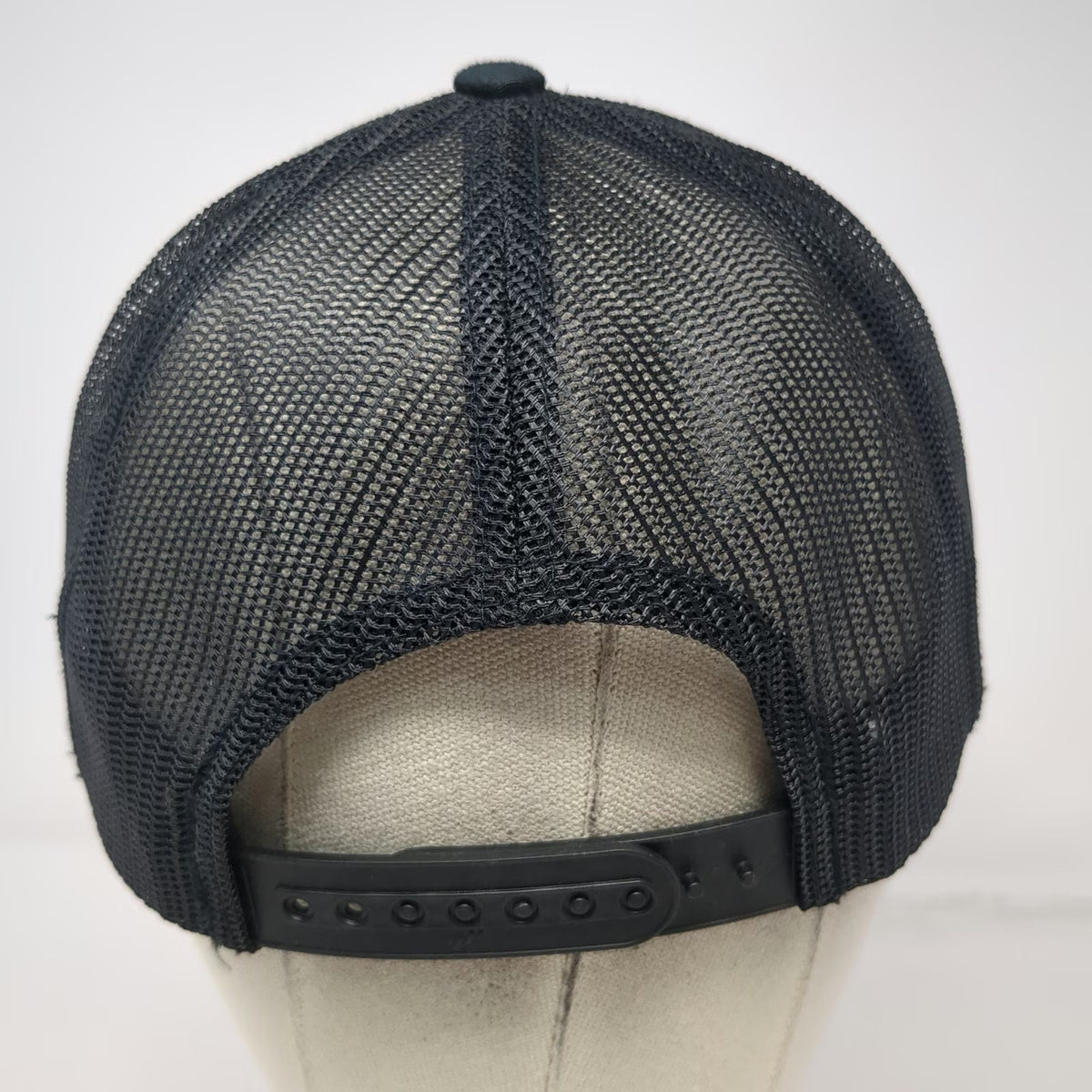 Yupoong Trucker Hat Black One Size Snapback Mesh Back Peak JCB Logo Structured