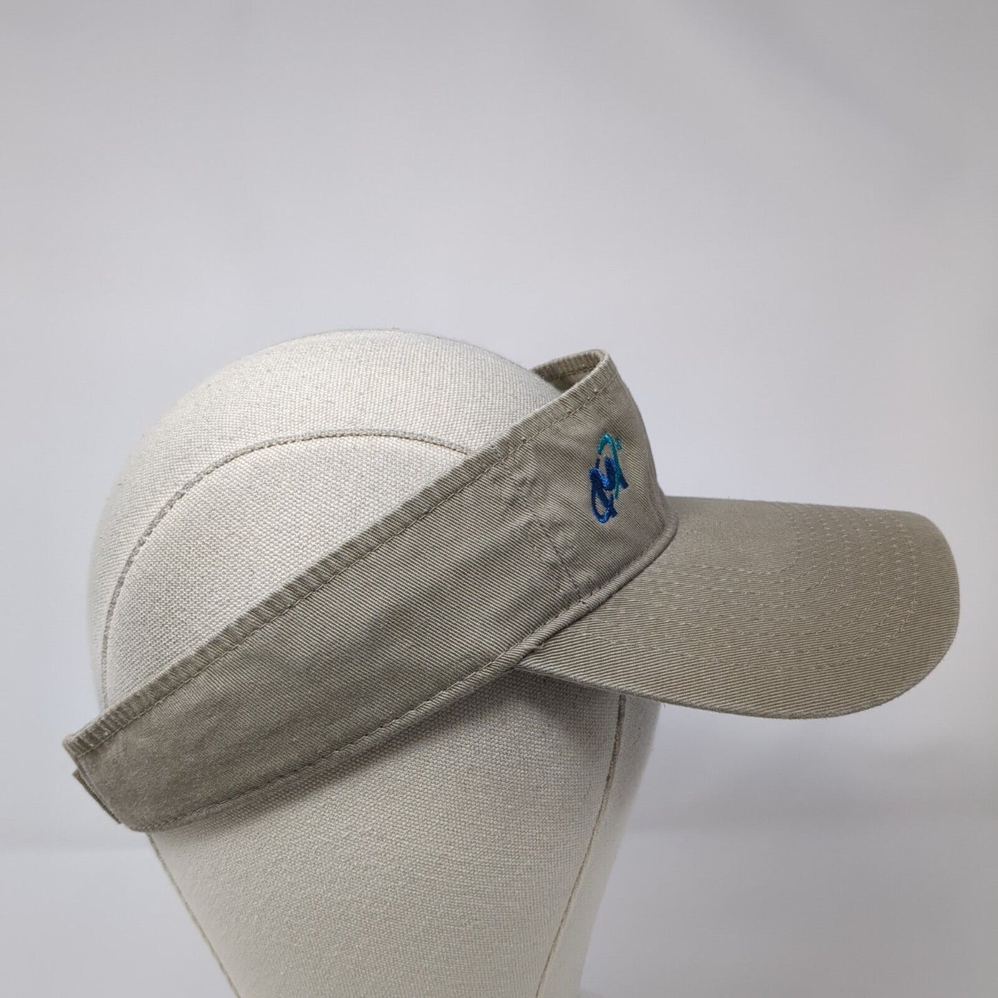 Port & Company Strapback Sun Visor Hat Tan OSFA Embroidered Volunteer