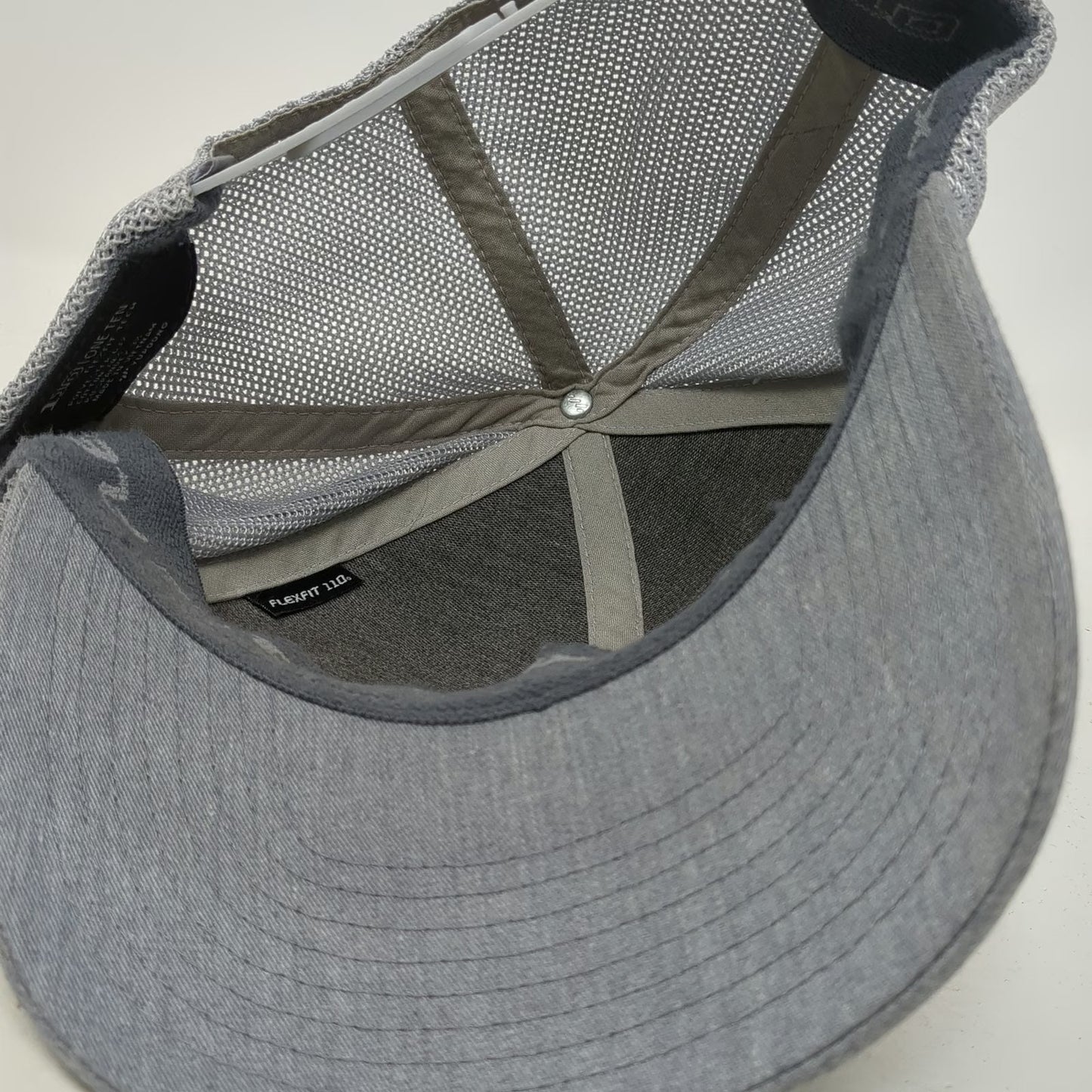 TravisMathew Trucker Hat Gray OSFM Flexfit 110 Snapback Mesh Patch California