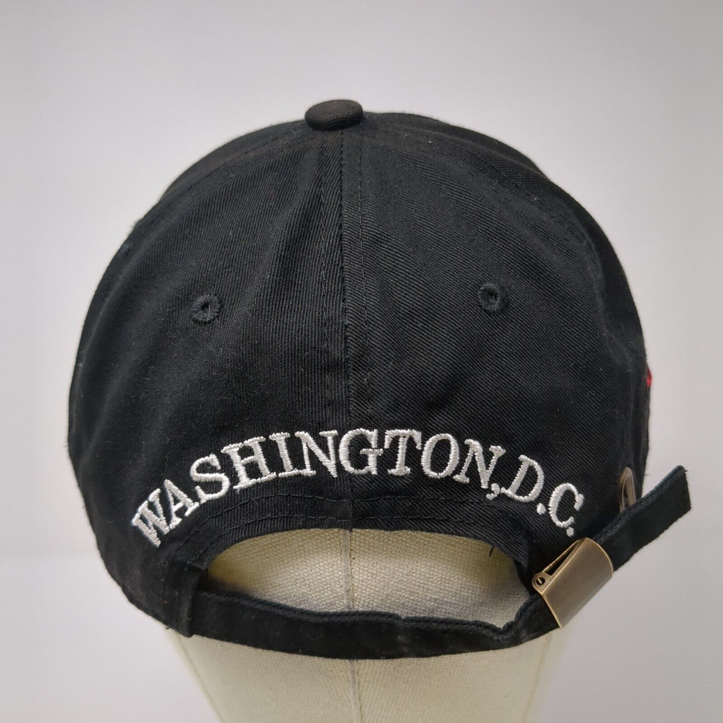 Washington, D.C. USA Flag Slideback Hat Black One Size Embroidered