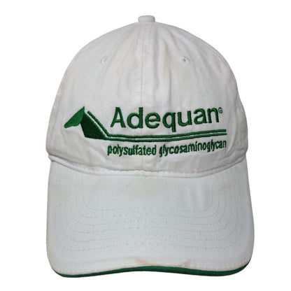 Adequan Polysulfated Glycosaminoglycan Strapback Hat White One Size 6 Panel