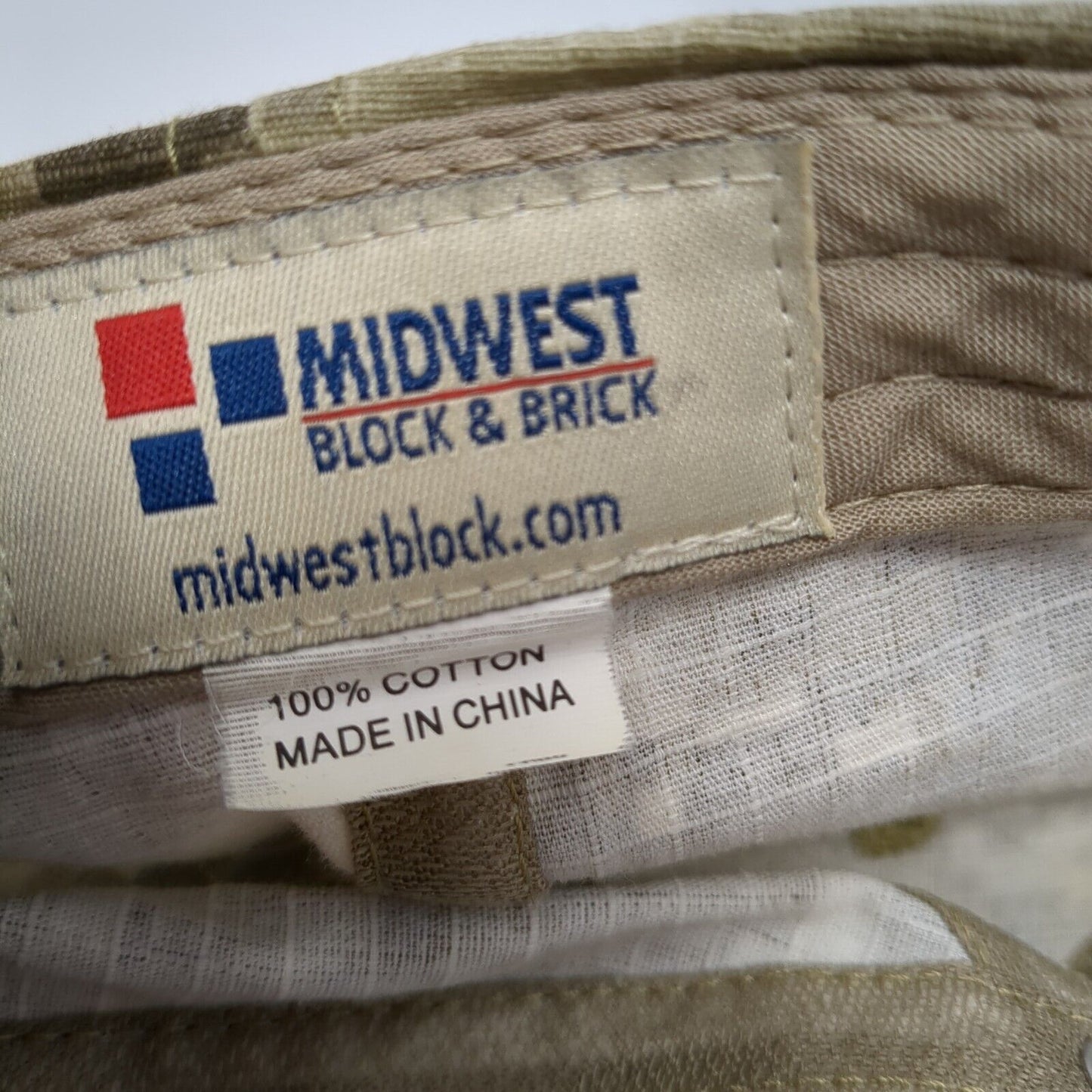 Midwest Block & Brick Strapback Hat Camouflage One Size Adjustable Embroidered