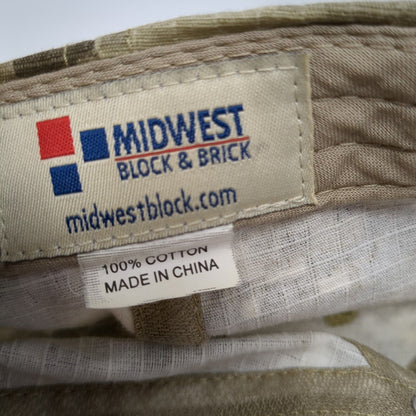 Midwest Block & Brick Strapback Hat Camouflage One Size Adjustable Embroidered