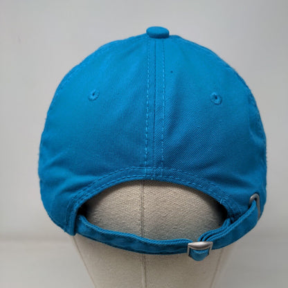 Unbranded Slideback Hat Blue One Size Adjustable Vented Holes 6 Panel Blank