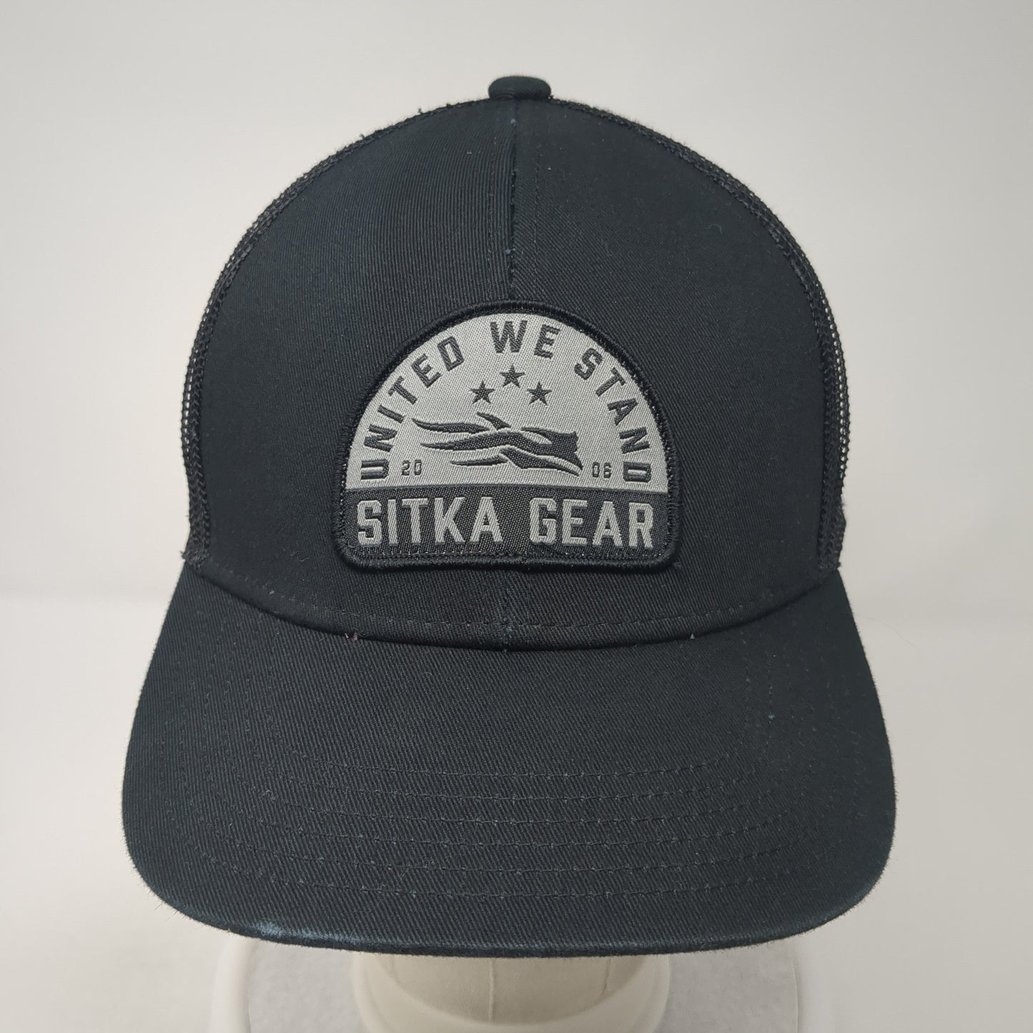 United We Stand Sitka Gear Snapback Trucker Hat Black One Size Mesh Back
