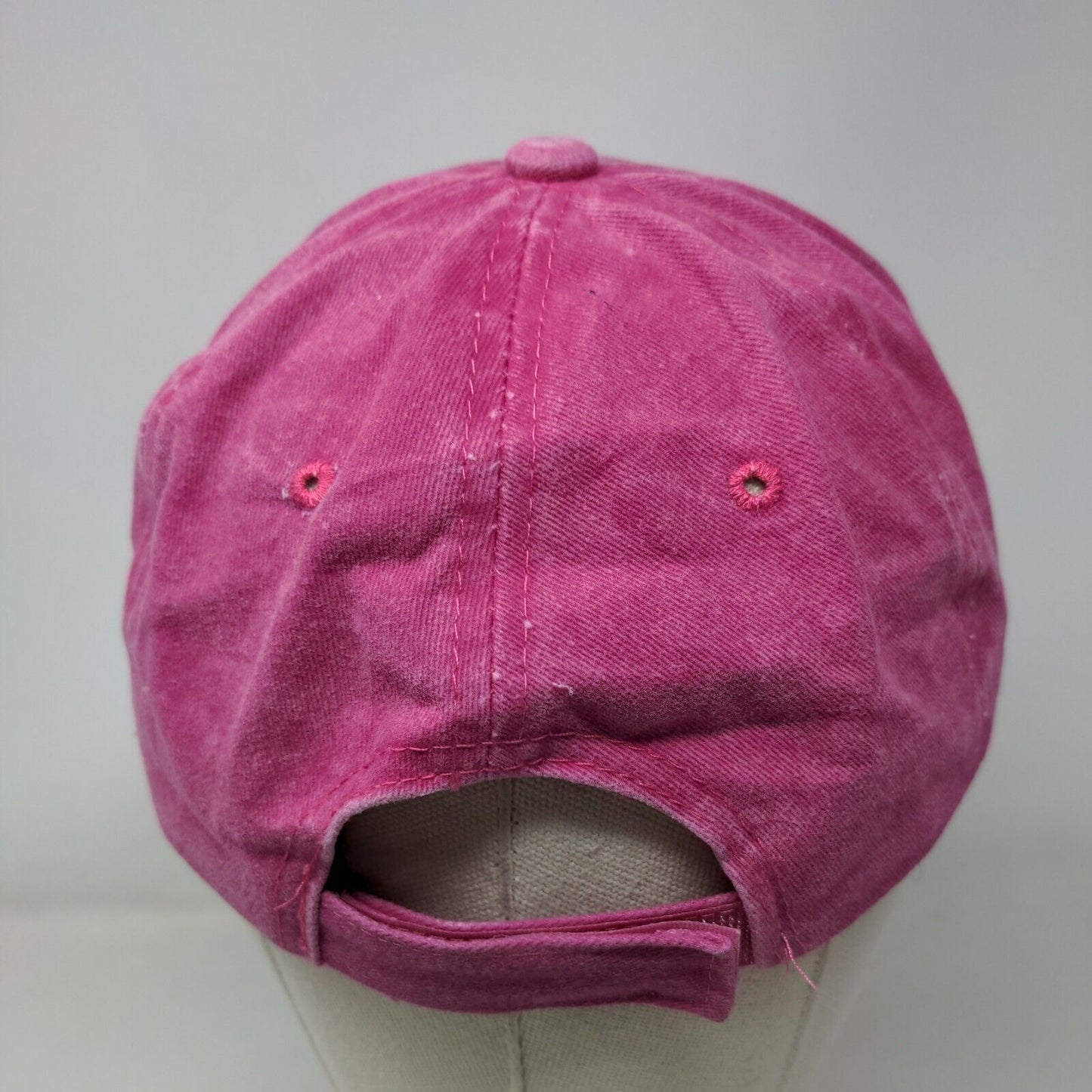 NOLA New Orleans Adult Strapback Hat Pink OS Adjustable Embroidered 6 Panel