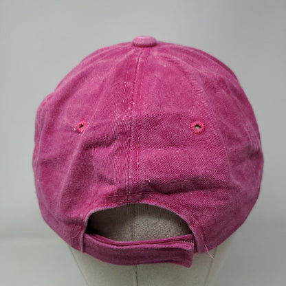 NOLA New Orleans Adult Strapback Hat Pink OS Adjustable Embroidered 6 Panel