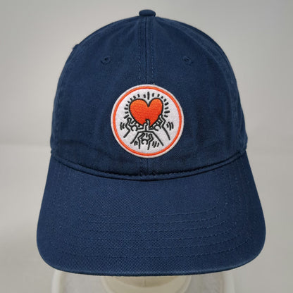 Mad Engine Keith Haring Heart Blue Baseball Cap One Size Cotton Slideback Hat