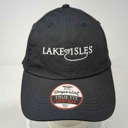 Imperial Baseball Cap Black One Size Lake of Isles Golf UPF 50+ Performance Hat