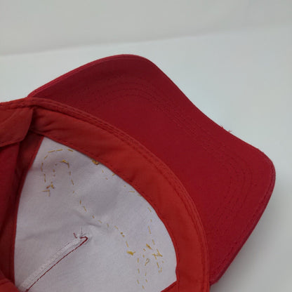 Outdoor Cap Snapback Hat Red Youth Adjustable Solid Vent Holes