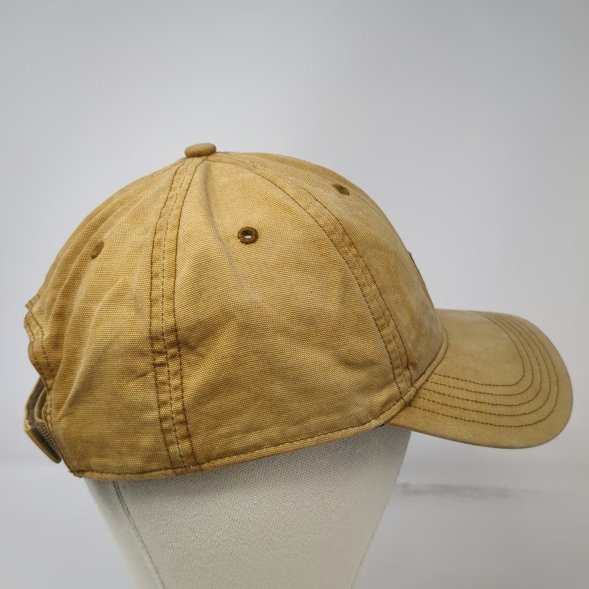 Carhartt Baseball Cap Brown One Size Strapback Duck Canvas Patch Workwear Hat