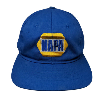 NAPA Snapback Hat Blue OSFA Adjustable Embroidered Vented Holes Tex Kap