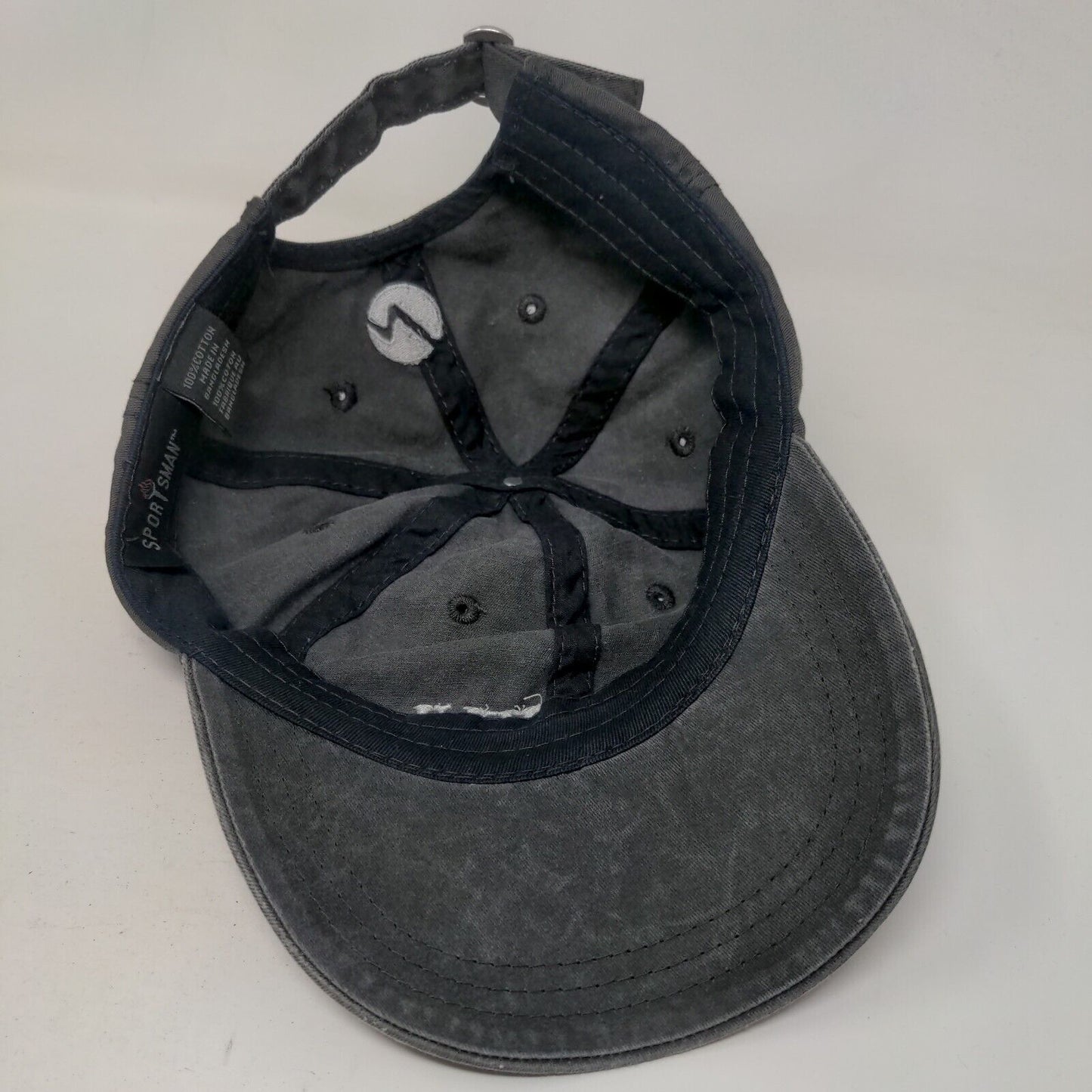 Beautiful Slideback Hat Gray One Size Embroidered Adjustable Sportsman