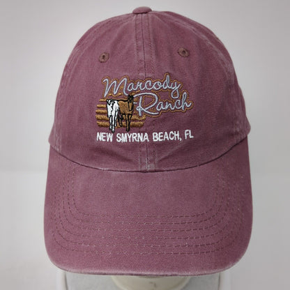 Marcody Ranch New Smyrna Beach FL Baseball Cap Red OS Adjustable Port Authority