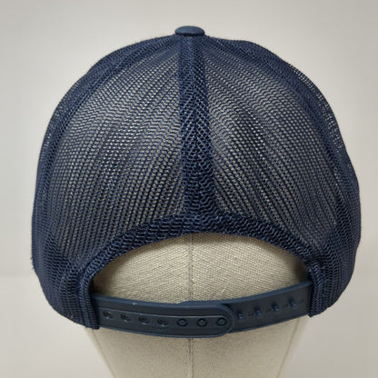 Rexburg Motorsports Snapback Trucker Hat Blue OS Adjustable Mesh Back Yupoong