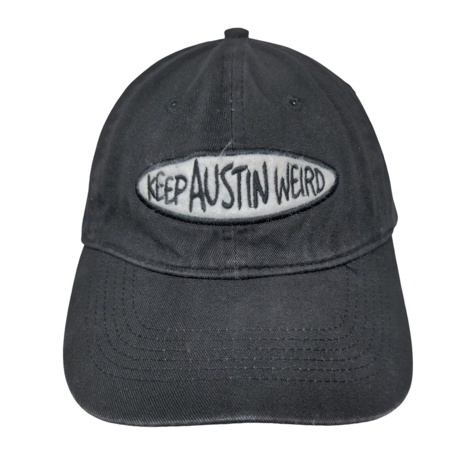 Keep Austin Weird Slideback Hat Black One Size 6 Panel Port & Company