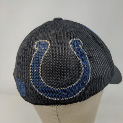 Reebok Mens Snapback Mesh Back Hat Black Size S/M Embroidered Indianapolis Colts