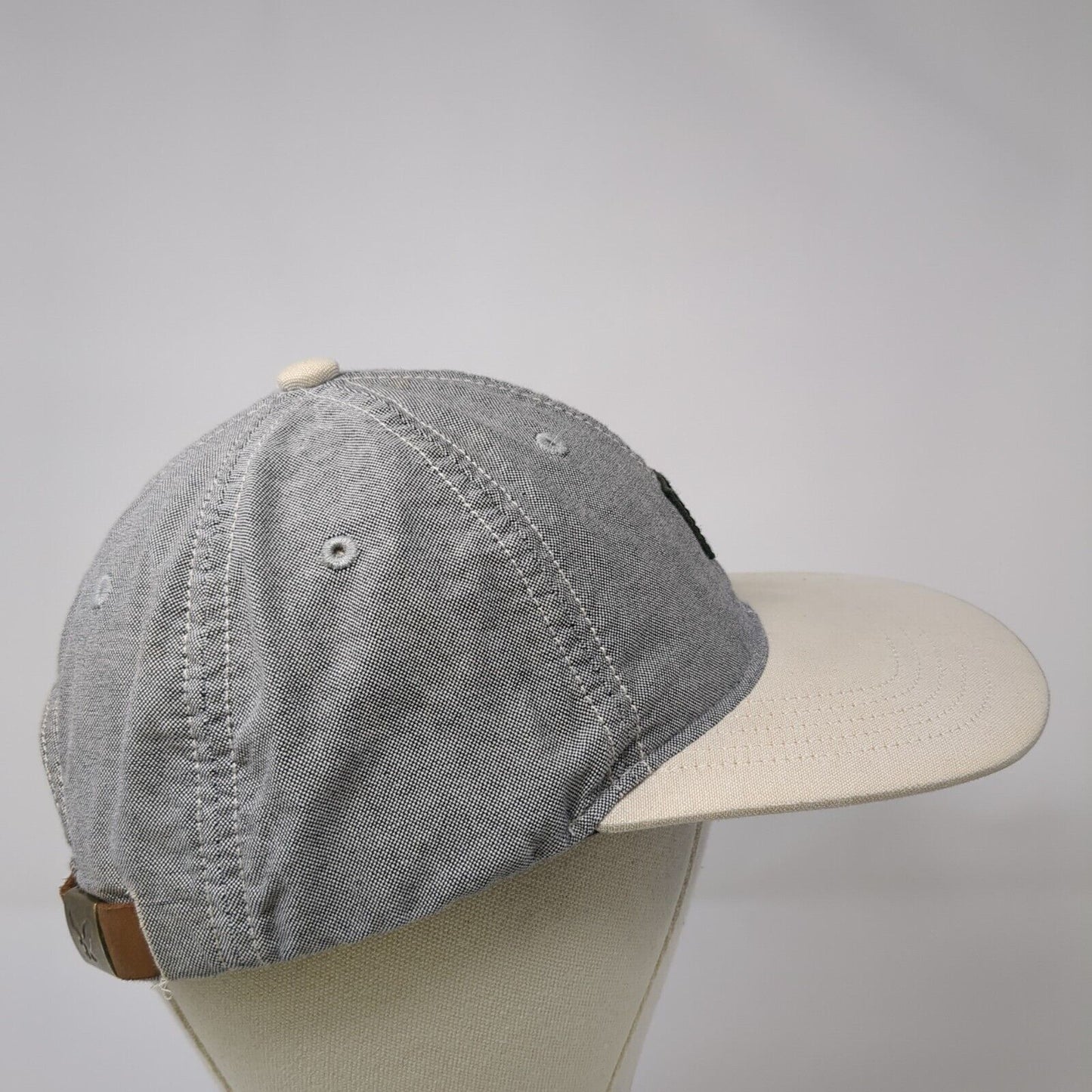 American Eagle Outfitters Patch Slideback Hat Gray One Size Leather Strap