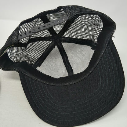 Reynolds Trucker Hat Black One Size Script F Logo Mesh Snapback Made in USA