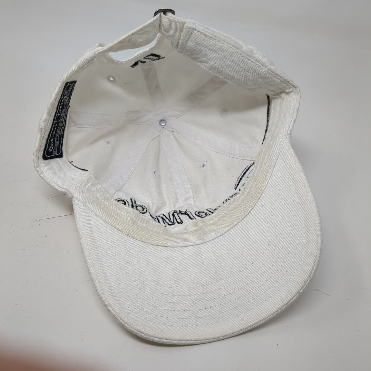 TaylorMade R7 Slideback Hat White One Size Adjustable Embroidered