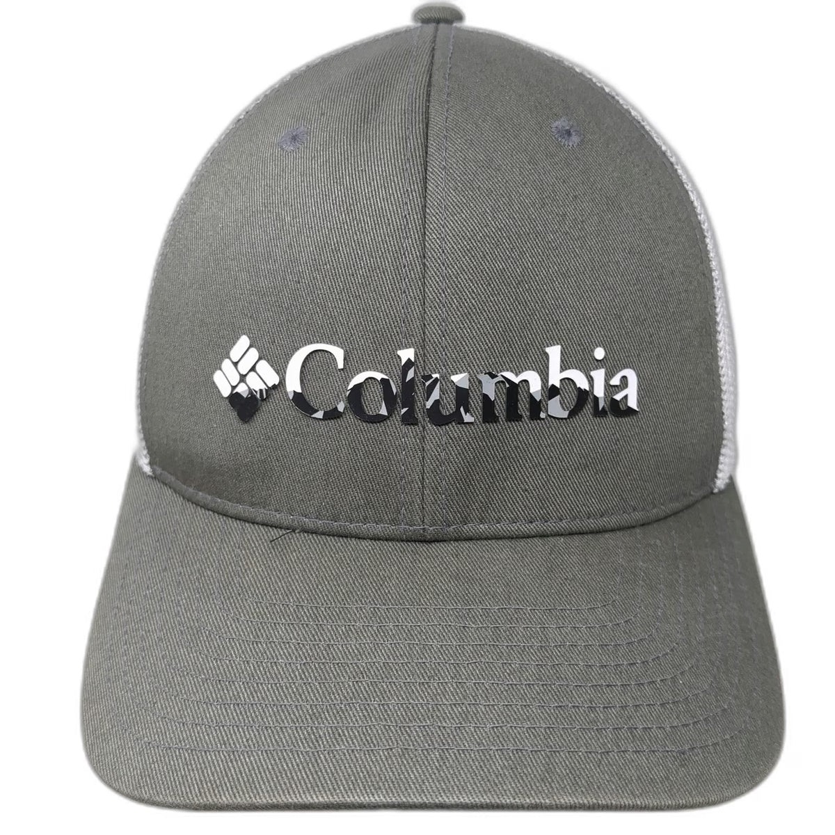 Columbia Baseball Cap Gray One Size Mesh Back Snapback Hat Outdoor Fishing Sport