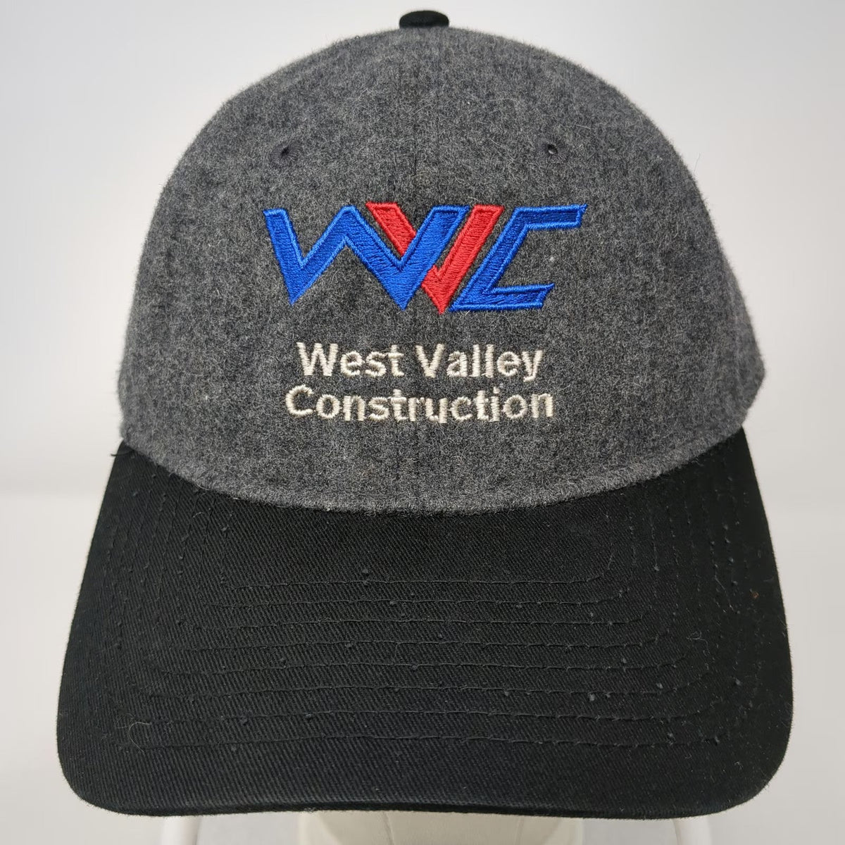 New Era Baseball Cap Gray One Size West Valley Construction Wool Slideback Hat