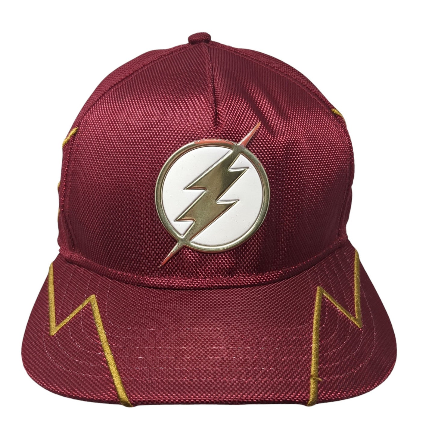 The Flash Fastest Man Alive Snapback Cap Red One Size Adjustable Embroidered
