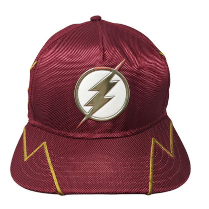 The Flash Fastest Man Alive Snapback Cap Red One Size Adjustable Embroidered