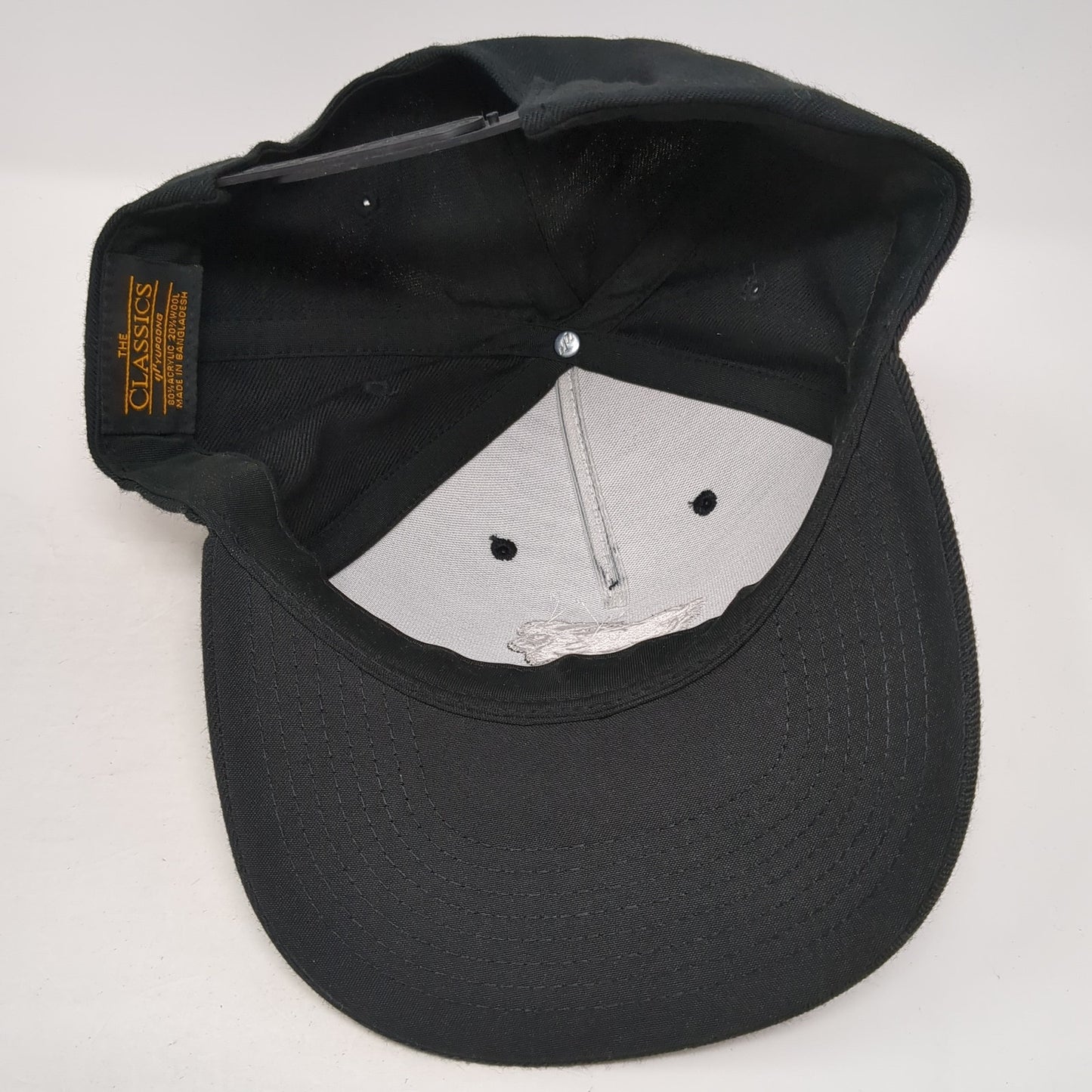 Sheep Snapback Hat Black One Size Adjustable Embroidered The Classics Yupoong