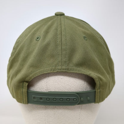 American Hat Company 5 Panel Green Black White One Size Snapback Hat Steer Logo