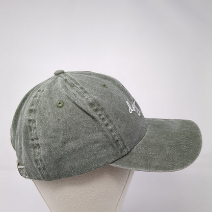Dog Mom Slideback Hat Green One Size Adjustable Embroidered 6 Panel Cotton