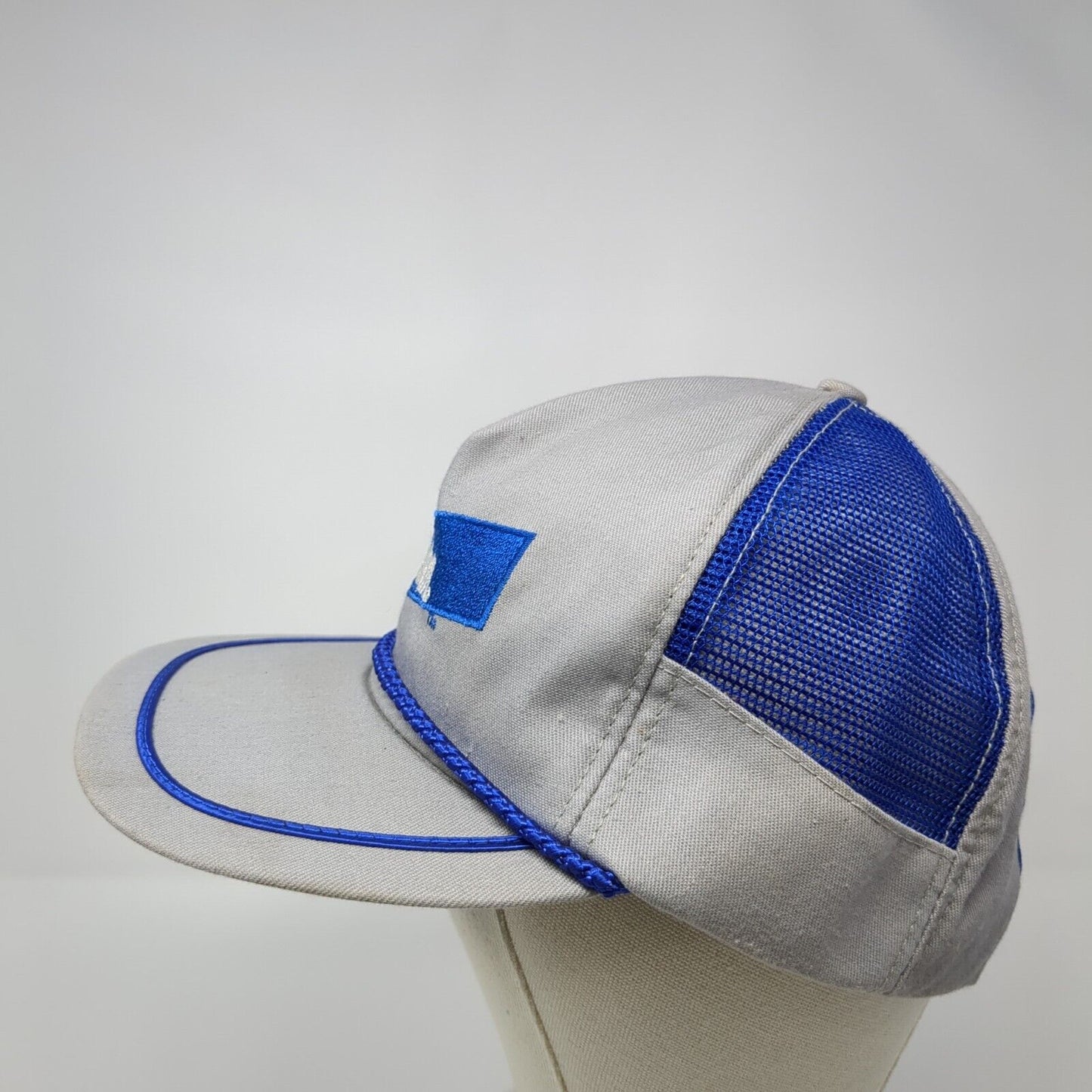 Elanco Sonalan Snapback Hat Gray One Size Adjustable Embroidered Mesh Rope