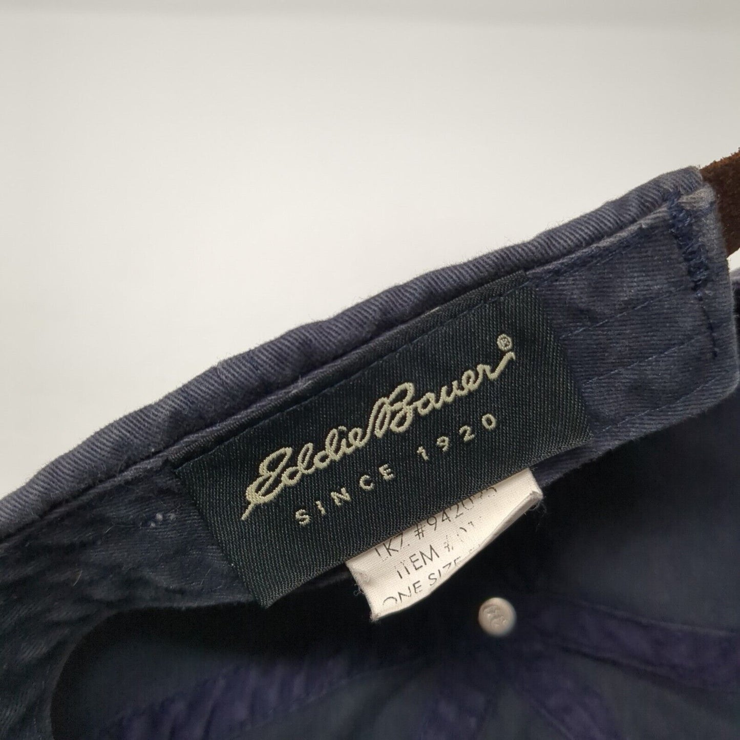 Eddie Bauer Expedition Ready 1920 Slideback Hat Blue OS Adjustable 6 Panel